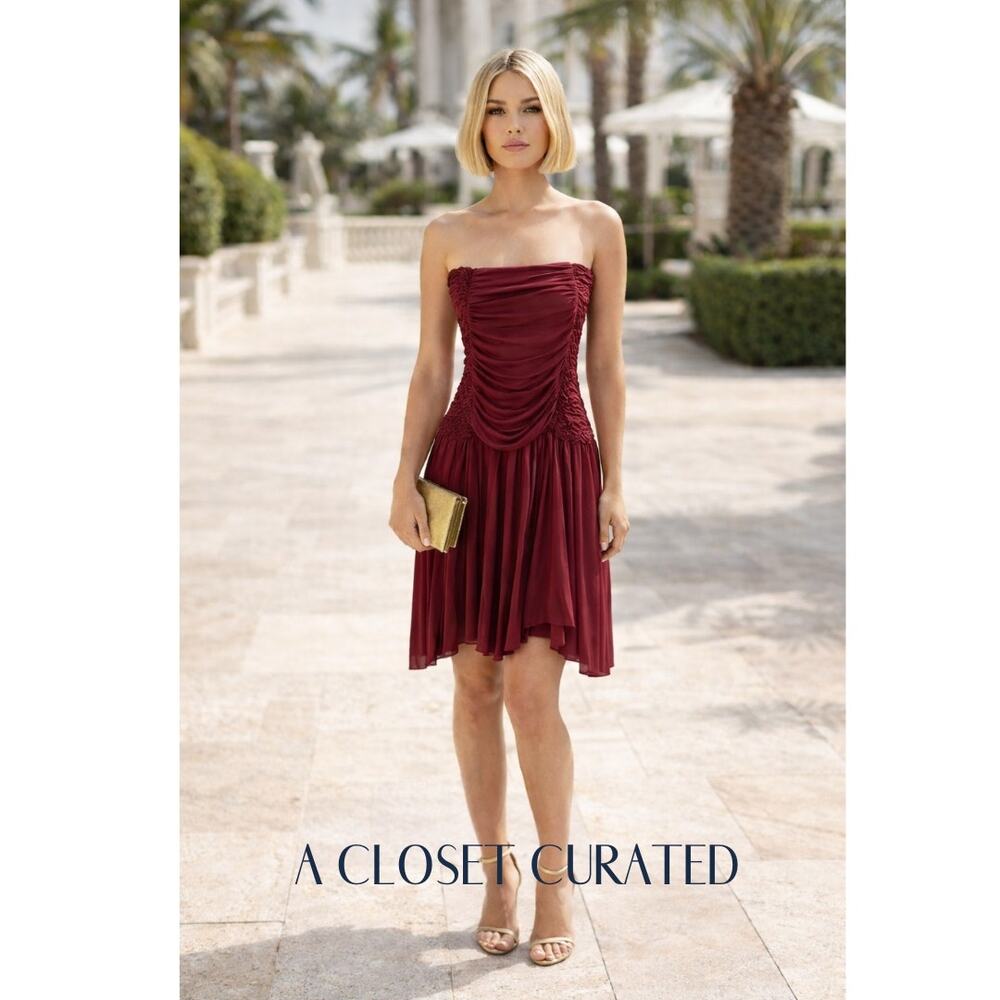 LouLou de la Falaise Strapless Draped Dress Small